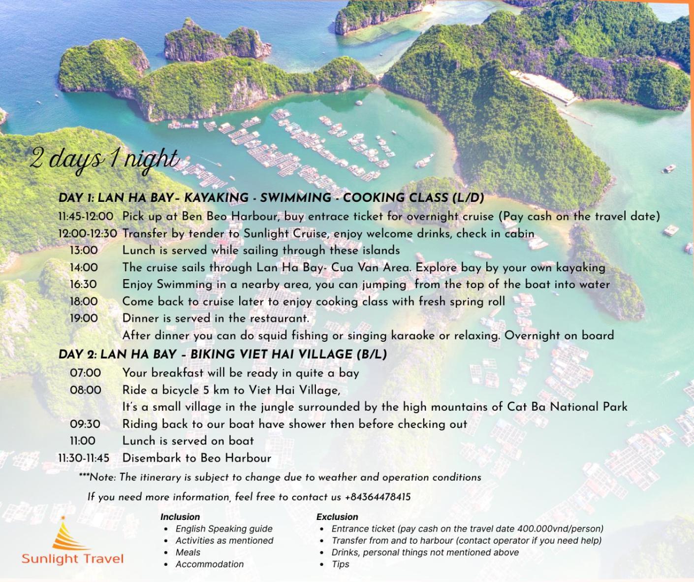 Hotel Sunlight Boutique Cruise - Cat Ba Island Ha Long Zewnętrze zdjęcie